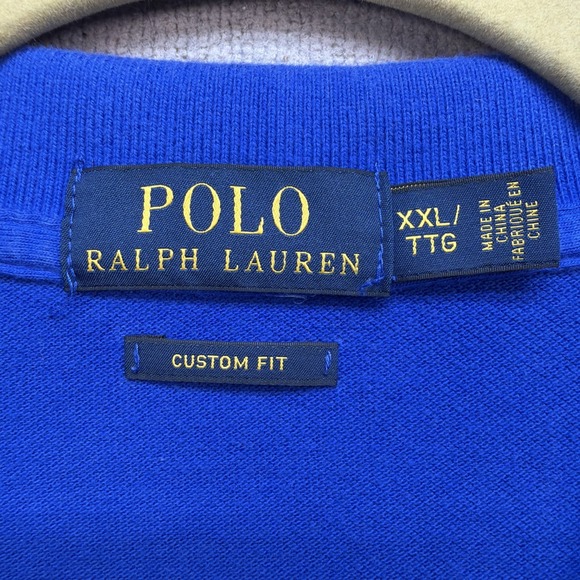Polo Ralph Lauren Colorblock Polo Shirt Pink Green Blue 90s Retro Men's XXL - Picture 3 of 10